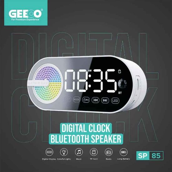 Geeoo SP-85 Alarm Clock With Bluetooth Speaker এর ছবি
