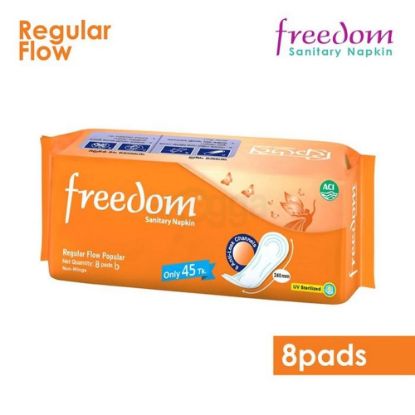 Freedom Sanitary Napkin Popular 8 Pads এর ছবি
