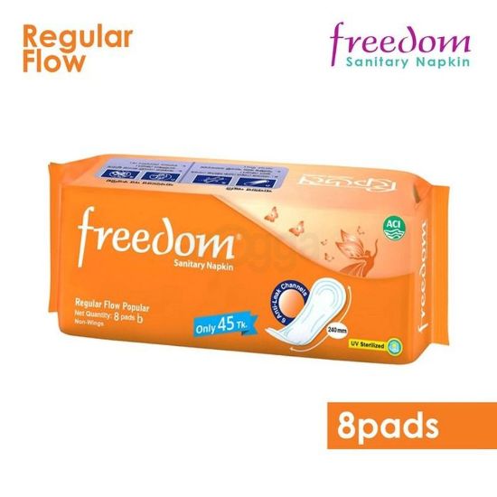 Freedom Sanitary Napkin Popular 8 Pads এর ছবি