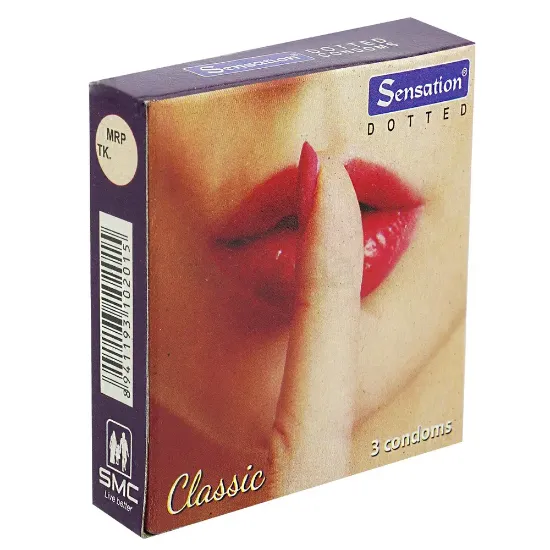 Sensation Dotted Classic Condom 3's Pack এর ছবি